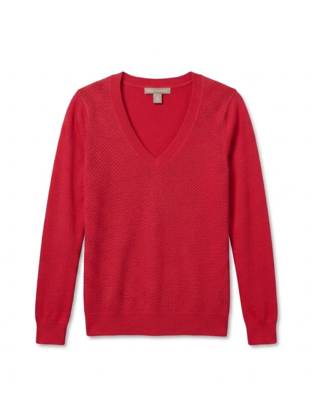 Banana Republic - Coral Pink V-Neck Cotton Blend Sweater - Sz S - EUC